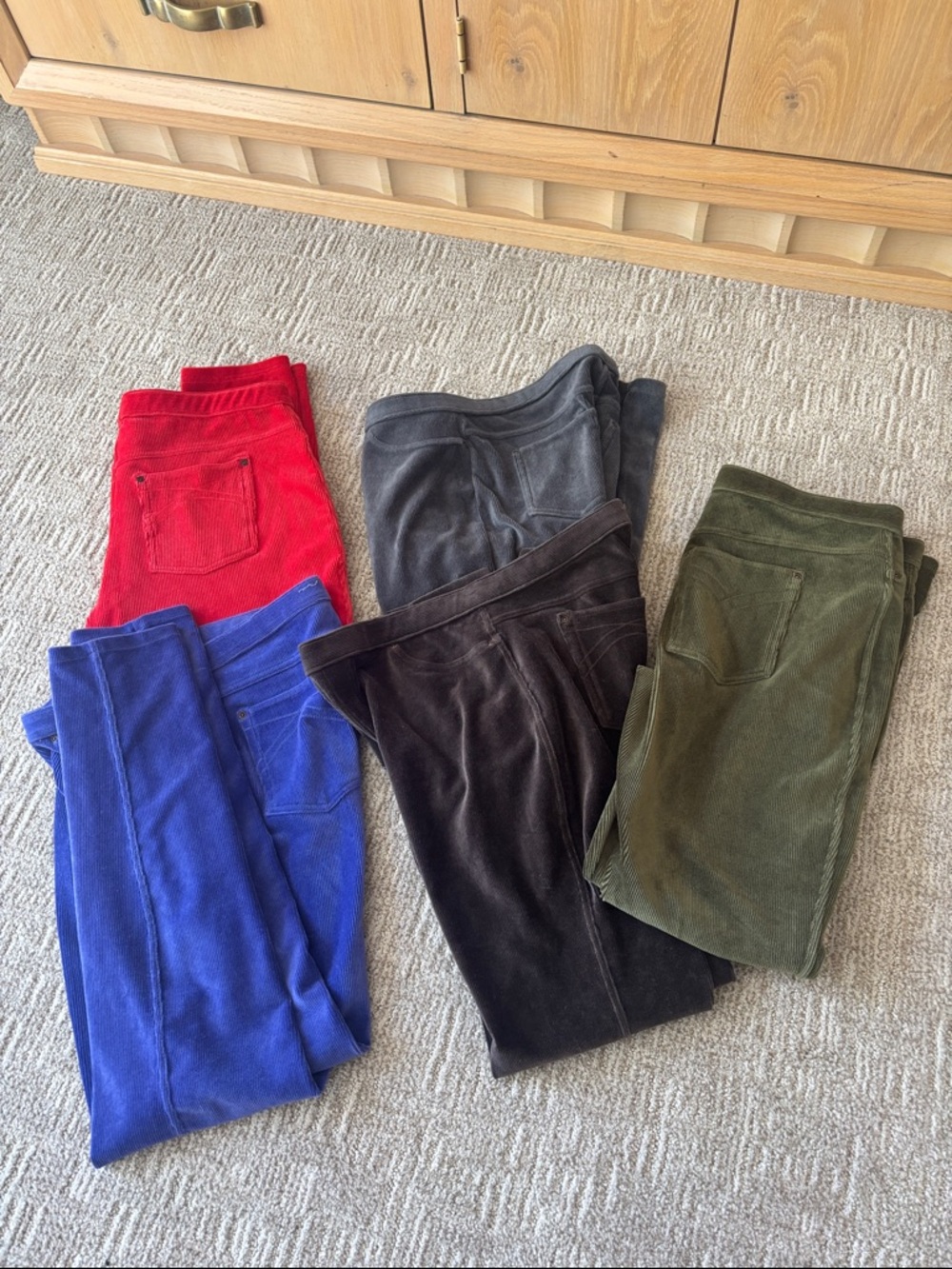Lot of 5 HUE size Large soft Cord like  Jeggings